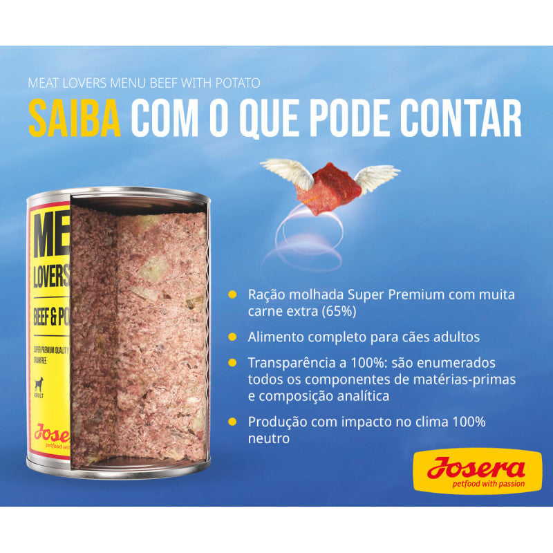 Josera Meat Lovers Menu - Cão Adulto - Patê (Vários Sabores)