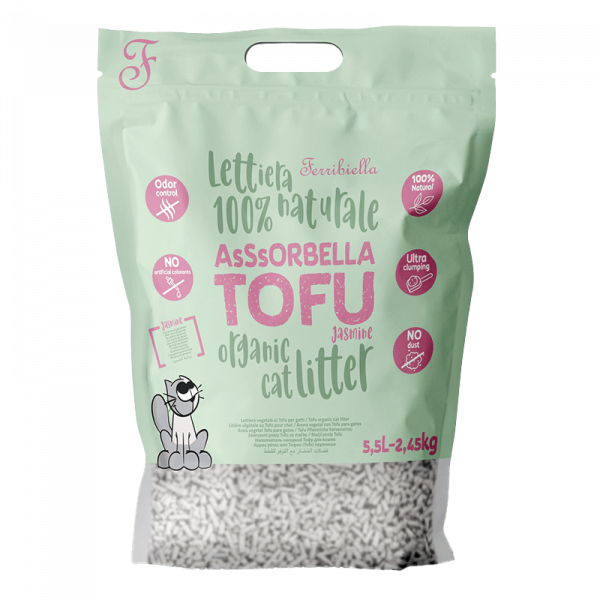 Areia 100% Natural de Tofu com Cheiro a Jasmim - Ferribiella