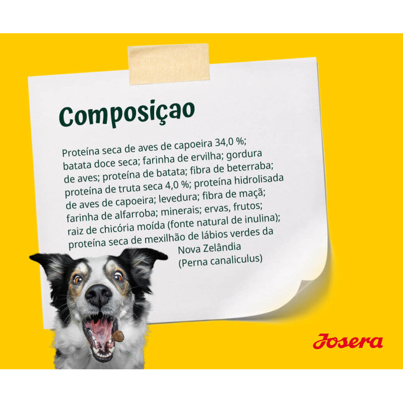 Josera High Protein Sea Fish - Ração Seca Rica em Proteína e sem Cereais para Cão Ativo - Aves, Salmão e Batata Doce
