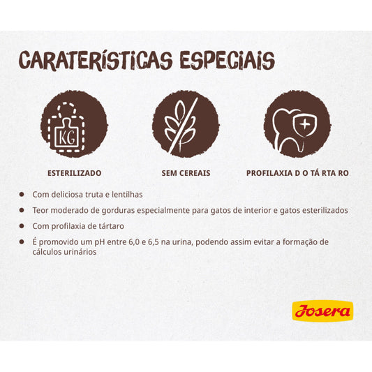 Josera Naturelle - Ração seca para gato adulto esterilizado