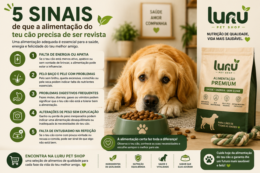 5 sinais de que a alimentação do teu cão precisa de ser revista