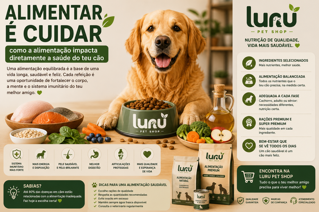 Alimentar é cuidar: como a alimentação impacta diretamente a saúde do teu cão