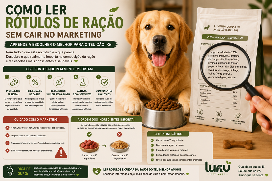 Como ler rótulos de ração sem cair no marketing