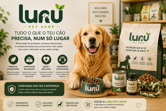 Luru Pet Shop: a tua loja de confiança para a saúde e bem-estar do teu cão