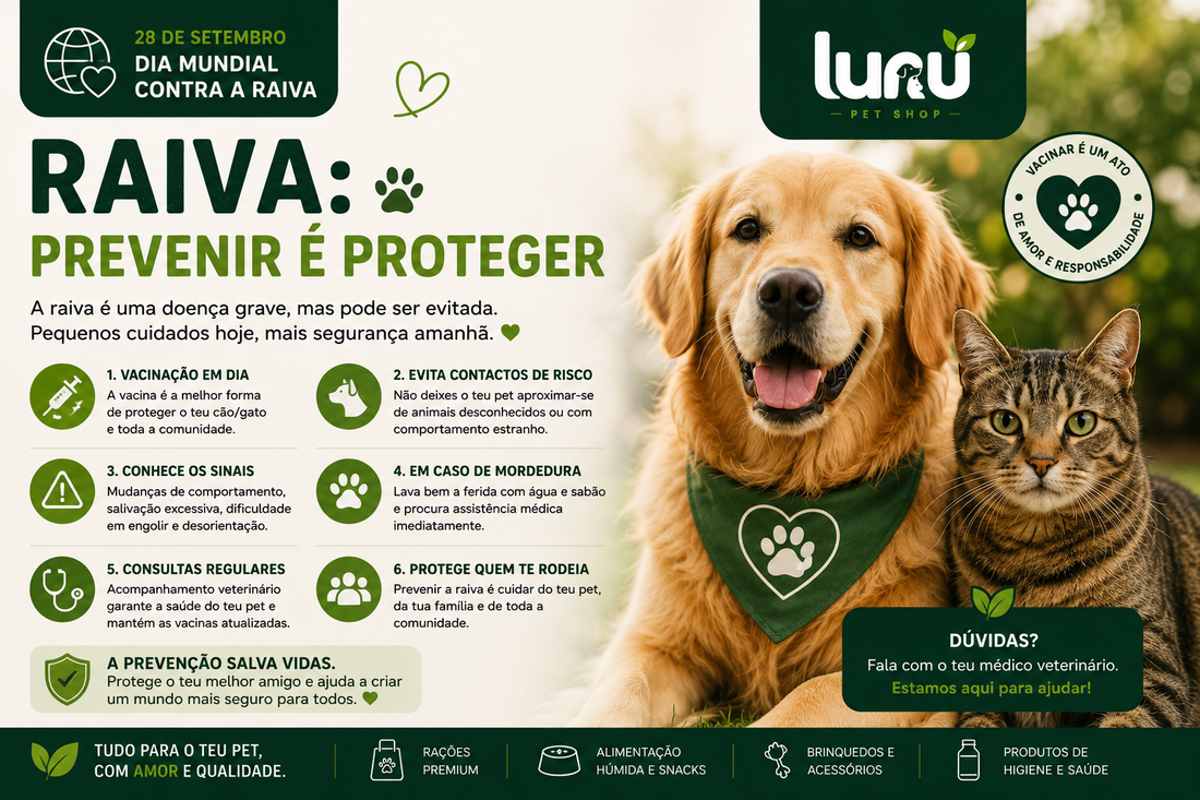 Dia Mundial contra a Raiva: como proteger o teu cão/gato e a tua família 🐾