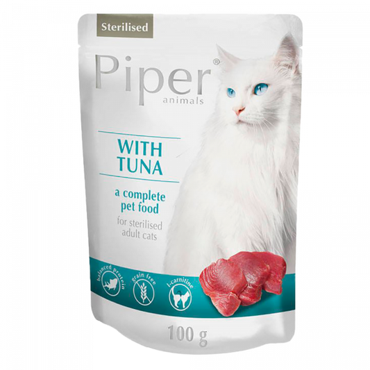 Piper Sterilised - Gato Adulto Esterilizado - Patê (Coelho ou Atum)