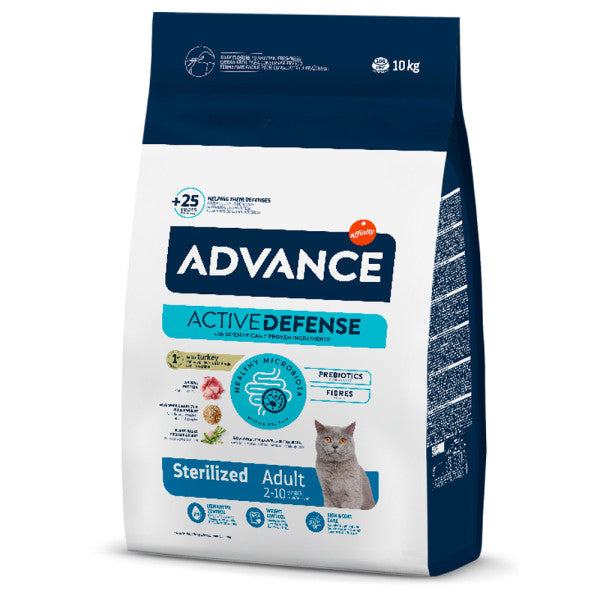 Advance Sterilized Adult - Ração seca para gato esterilizado - Peru e arroz