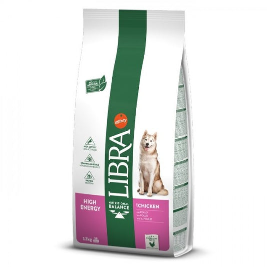 Libra High Energy - Ração seca para cão adulto ativo - Frango