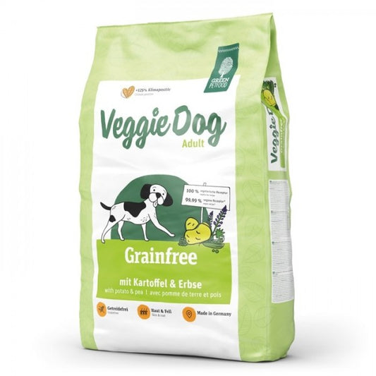 Green Petfood VeggieDog GrainFree - Ração seca vegetariana para cão adulto - Batata e Ervilha