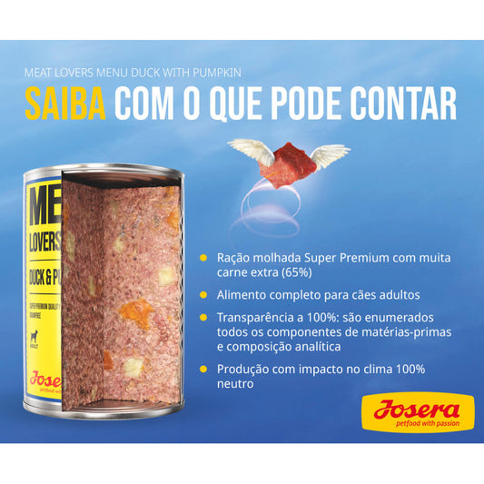 Josera Meat Lovers Menu - Cão Adulto - Patê (Vários Sabores)