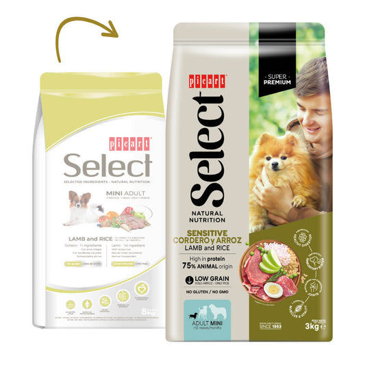 Picart Select Super Premium Sensitive - Cão Adulto Mini - Cordeiro e Arroz