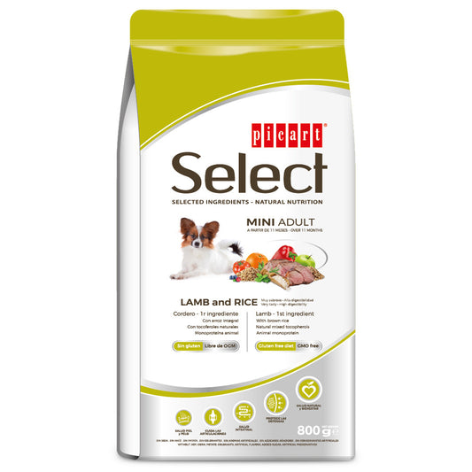 Picart Select Super Premium Sensitive - Cão Adulto Mini - Cordeiro e Arroz