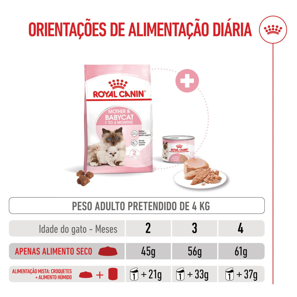 Royal Canin Mother & Babycat - Ração seca para gatinho recém-nascido e gata gestante/lactante