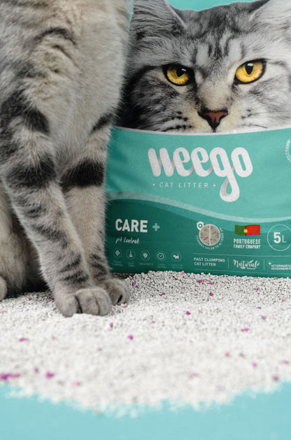 Weego Care+ - Areia Aglomerante com Controlo de pH para Gatos