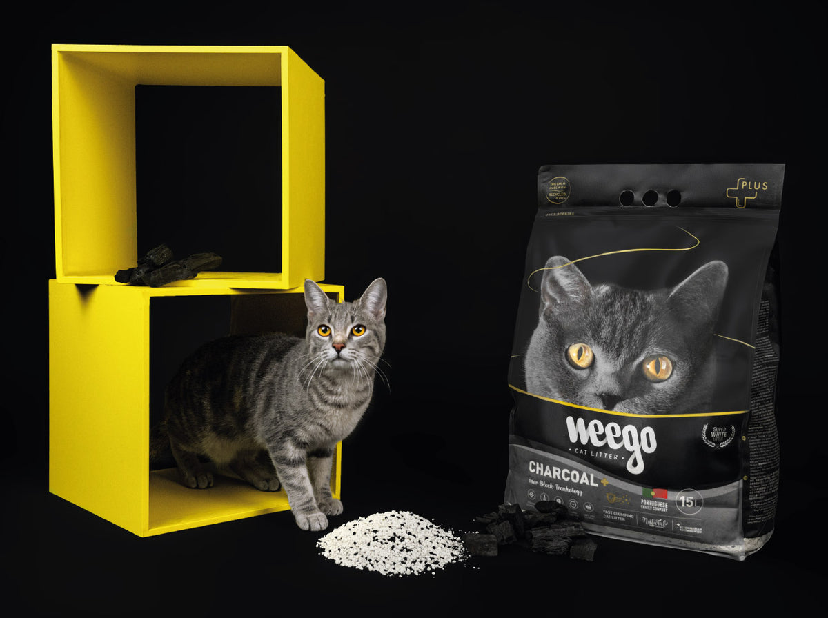 Weego Charcoal Plus+ - Areia Aglomerante com Carvão Ativado para Gatos