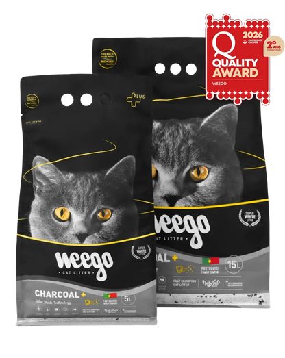 Weego Charcoal Plus+ - Areia Aglomerante com Carvão Ativado para Gatos