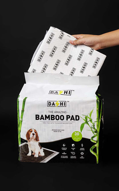 Dashi Bamboo Pads - Resguardos Absorventes para Cães com Carvão de Bambu (Até 2L)