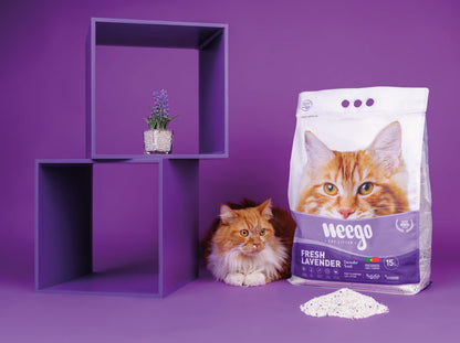 Weego Fresh Lavender - Areia Aglomerante Natural com Aroma a Lavanda para Gatos