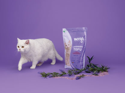 Weego Lavender Tofu - Areia Aglomerante Natural com Aroma a Lavanda para Gatos