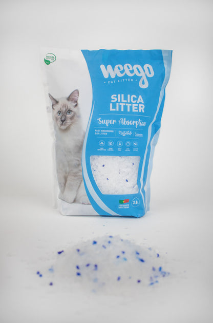 Weego Silica Litter - Areia de Sílica de Alta Absorção para Gatos