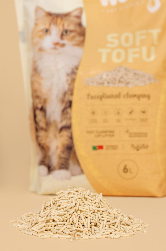 Weego Soft Tofu - Areia Aglomerante Natural para Gatos com Aroma a Leite