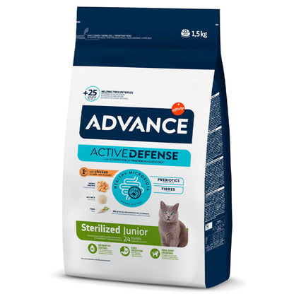 Advance Sterilized Junior - Ração seca para gatinho esterilizado - Frango e arroz