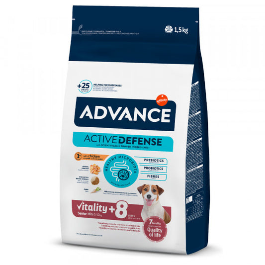 Ração Advance Mini Senior +8 - Cão Sénior de Raça Pequena