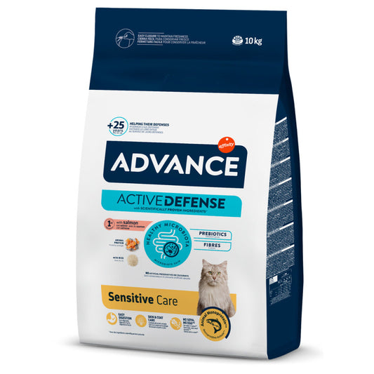 Advance Sensitive - Ração seca para gato adulto com sensibilidades - Salmão e arroz