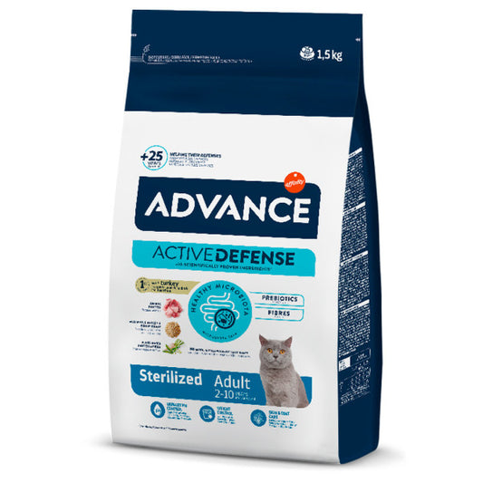 Advance Sterilized Adult - Ração seca para gato esterilizado - Peru e arroz