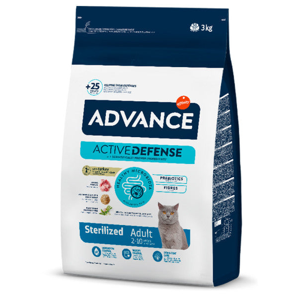 Advance Sterilized Adult - Ração seca para gato esterilizado - Peru e arroz