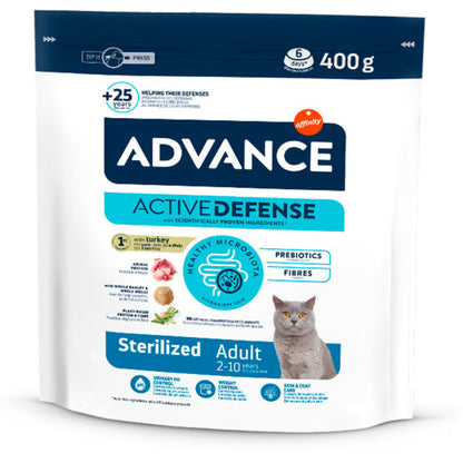 Advance Sterilized Adult - Ração seca para gato esterilizado - Peru e arroz