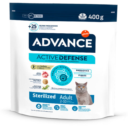 Advance Sterilized Adult - Ração seca para gato esterilizado - Peru e arroz