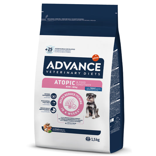 Advance Veterinary Diets Atopic Mini - Cão Adulto Mini com Problemas de Pele - Truta e Batata