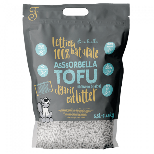 Areia 100% Natural de Tofu com Carvão e Clorexidina - Ferribiella