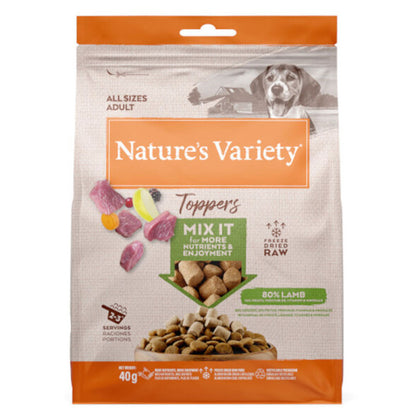 Nature’s Variety Freeze Dried Topper para Cão - 100% Natural - 4 Sabores
