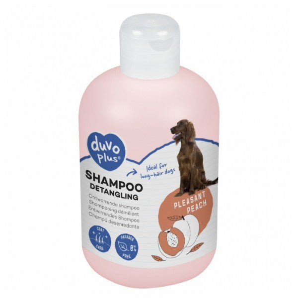 Champô Desembaraçador de Pêssego Duvo Plus - Cuidado Especial para Cães de Pelo Longo