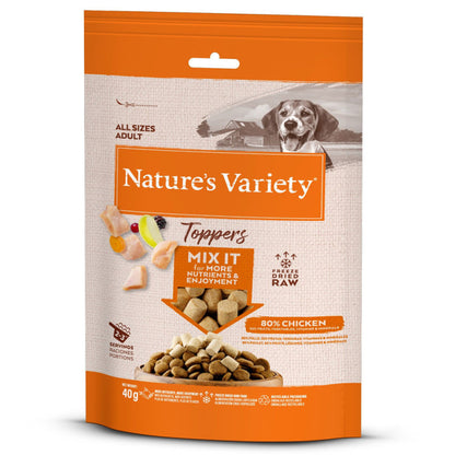 Nature’s Variety Freeze Dried Topper para Cão - 100% Natural - 4 Sabores