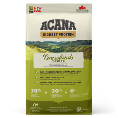ACANA Grasslands - Ração Seca para Cão Adulto - Borrego, Pato e Ovo