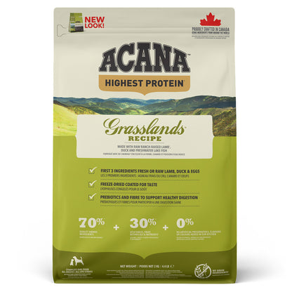ACANA Grasslands - Ração Seca para Cão Adulto - Borrego, Pato e Ovo