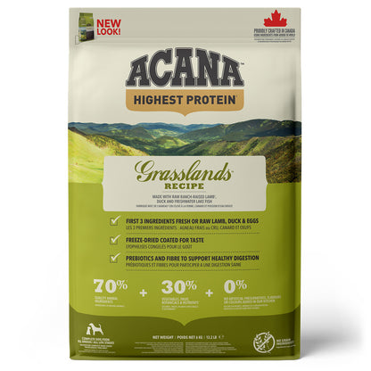 ACANA Grasslands - Ração Seca para Cão Adulto - Borrego, Pato e Ovo