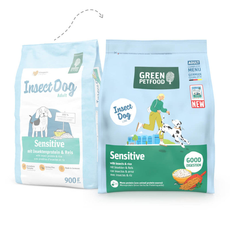 Green Petfood InsectDog Sensitive - Ração Seca Para Cão Adulto com Sensibilidades - Inseto e Arroz