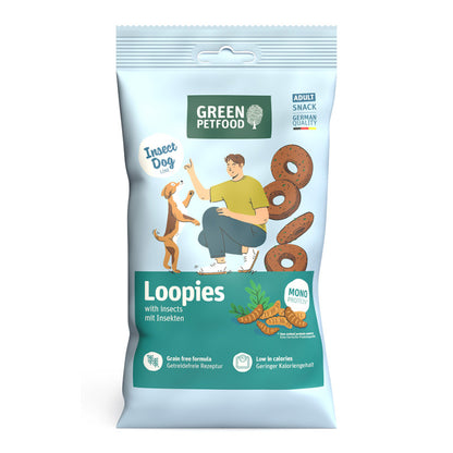 Green Petfood Loopies - Snacks para Cão (Inseto / Vegan)