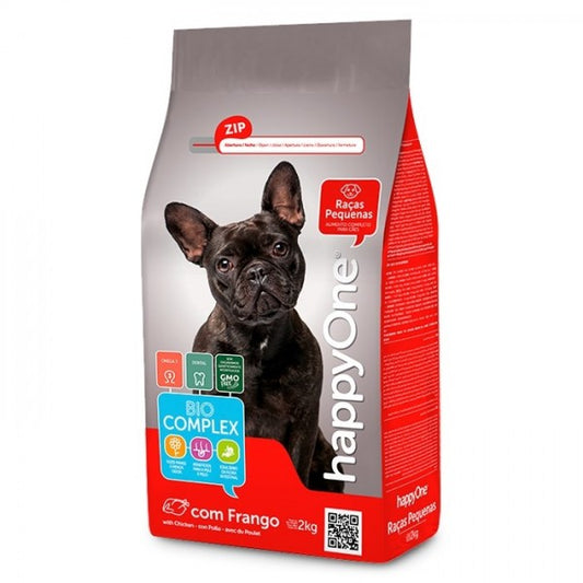 HappyOne Raças Pequenas - Ração seca para cão adulto - Frango