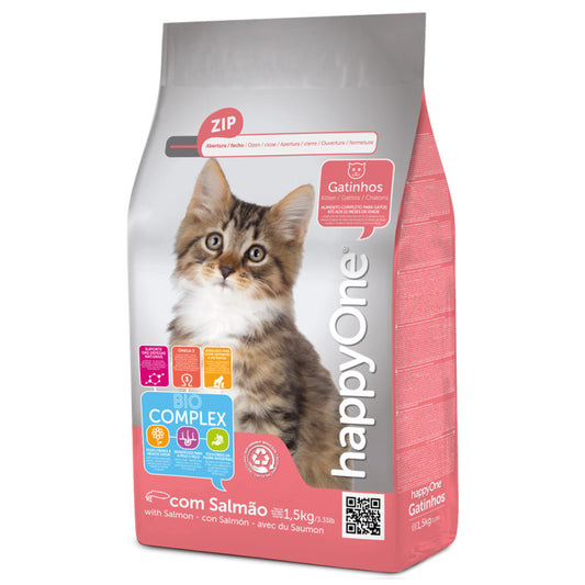 HappyOne Gatinhos - Ração seca para gatinho - Salmão