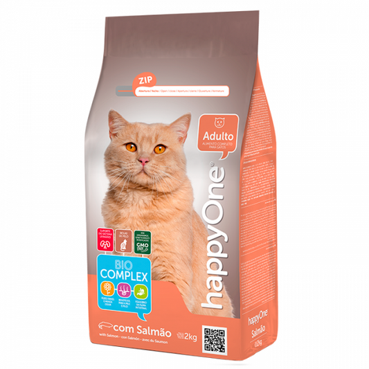 happyOne - Ração seca para gato adulto - Salmão