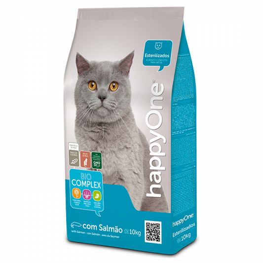 HappyOne Esterilizado - Ração seca para gato adulto - Salmão