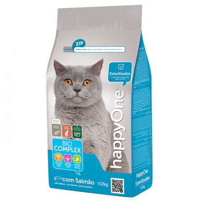 HappyOne Esterilizado - Ração seca para gato adulto - Salmão