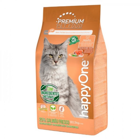 HappyOne Premium - Ração seca para gato adulto - Salmão