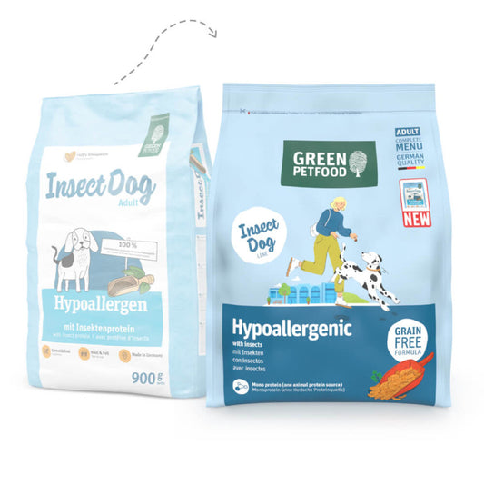 Green Petfood InsectDog Hypoallergen - Ração seca para cão adulto alérgico - Inseto