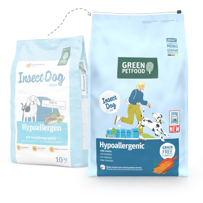 Green Petfood InsectDog Hypoallergen - Ração seca para cão adulto alérgico - Inseto